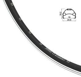 Ráfik RODI Viper 622x19 32d. čierny